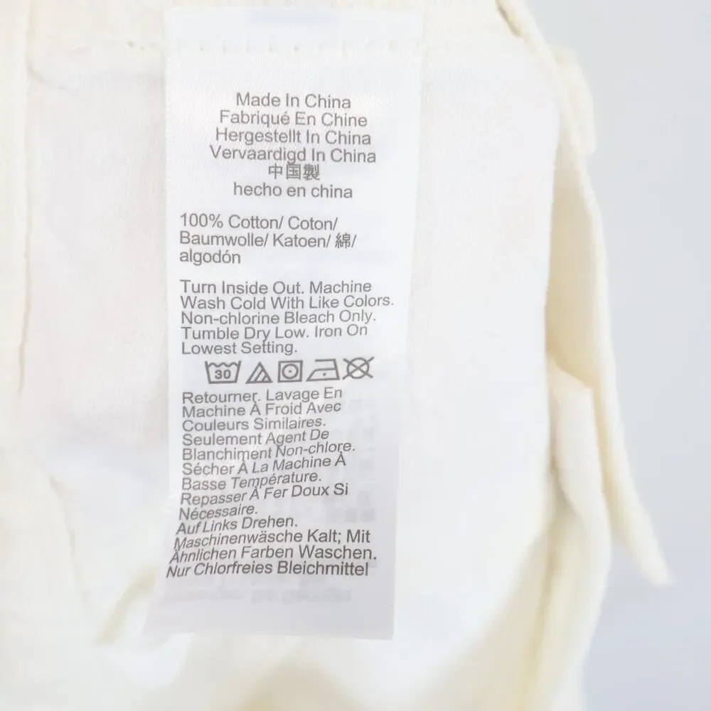NWT Madewell Raw-Hem Mini Skirt In Pure White Rigid 100% Cotton Size 33